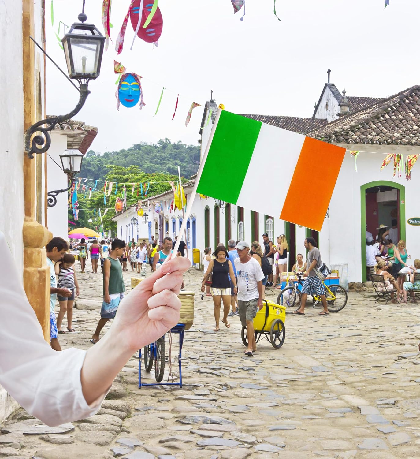 50 Pack Nicaragua Nicaraguan on Stick Flags,Small Mini Hand Held Nicaragua Nicaraguan Flags 5.5x8.3 Inch, Grand Opening, Carnival,Party Events Celebration