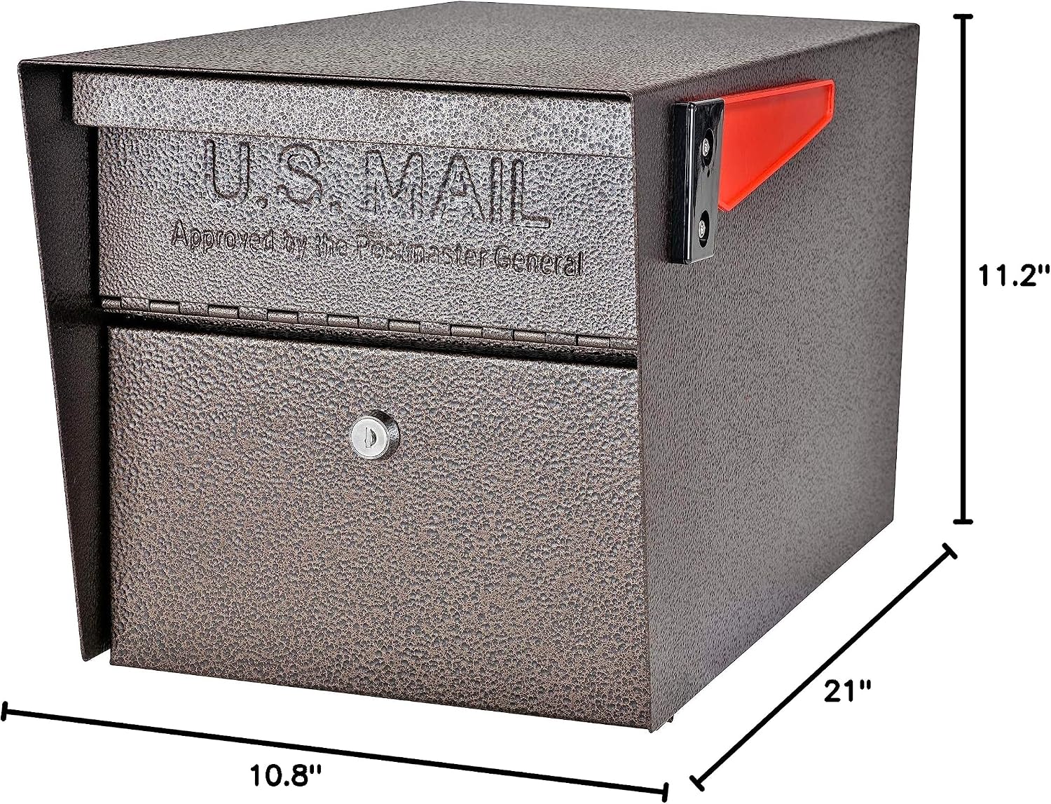 Mail Boss 7508 Curbside Mail Manager Security, Bronze Locking Mailbox | Patented anti-pry lock, accepts small packages
