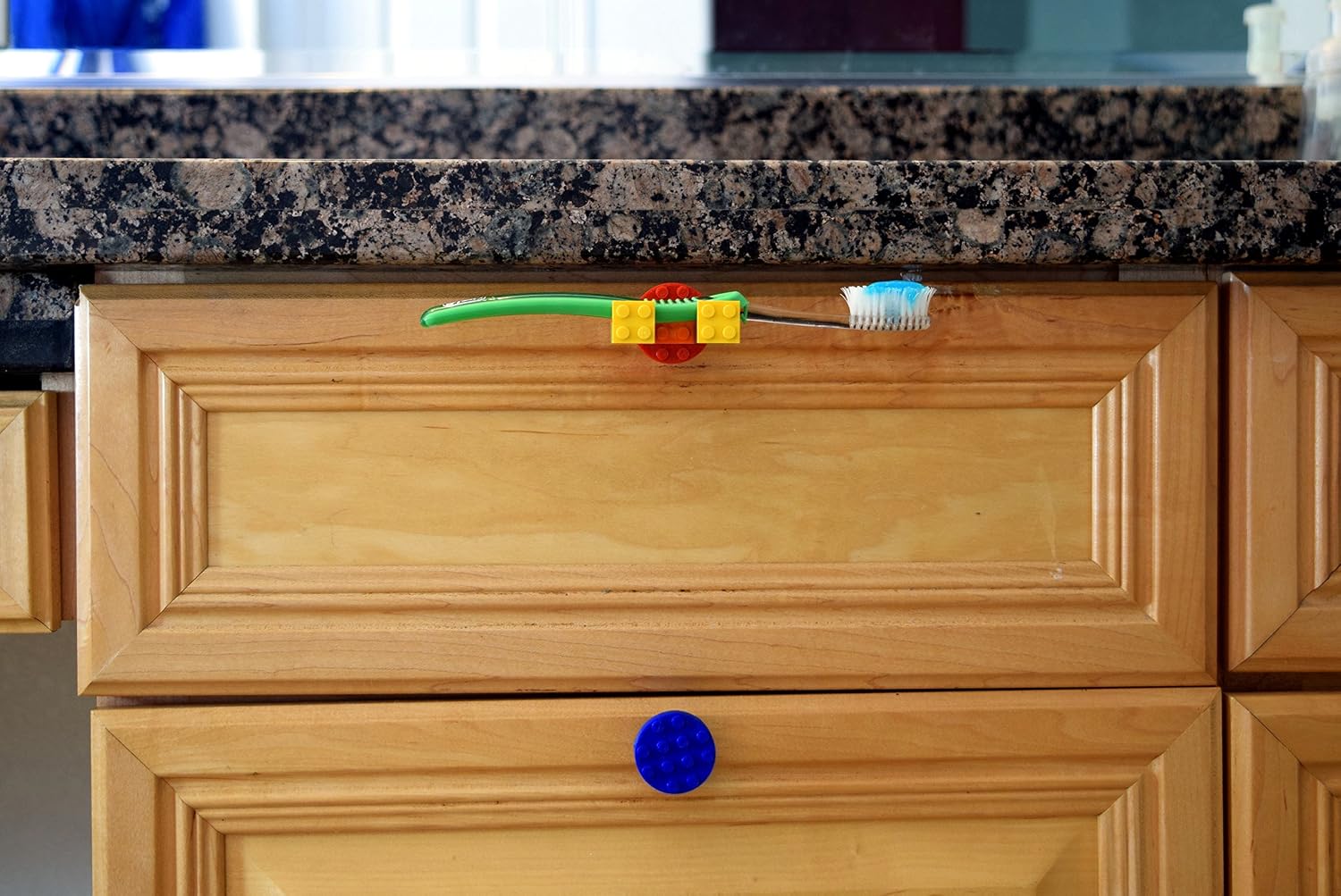 Set of 5 Build-On Brick Knobs (Glow-in-The-Dark)