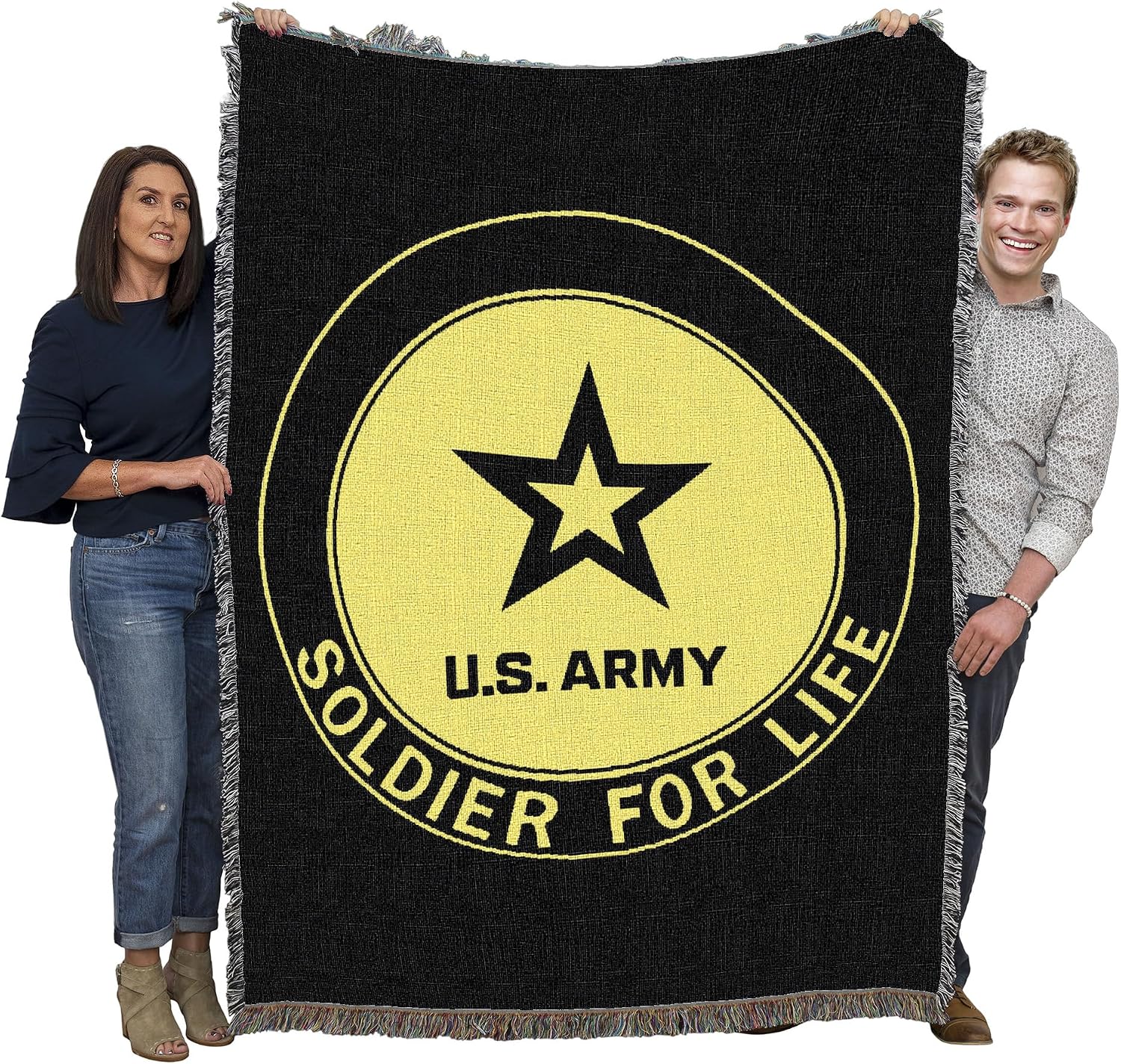 Pure Country Weavers US Army -Military Service Mark Seal Blanket Eagle - Gift Military Tapestry Throw Woven from Cotton - Made in the USA (72x54)