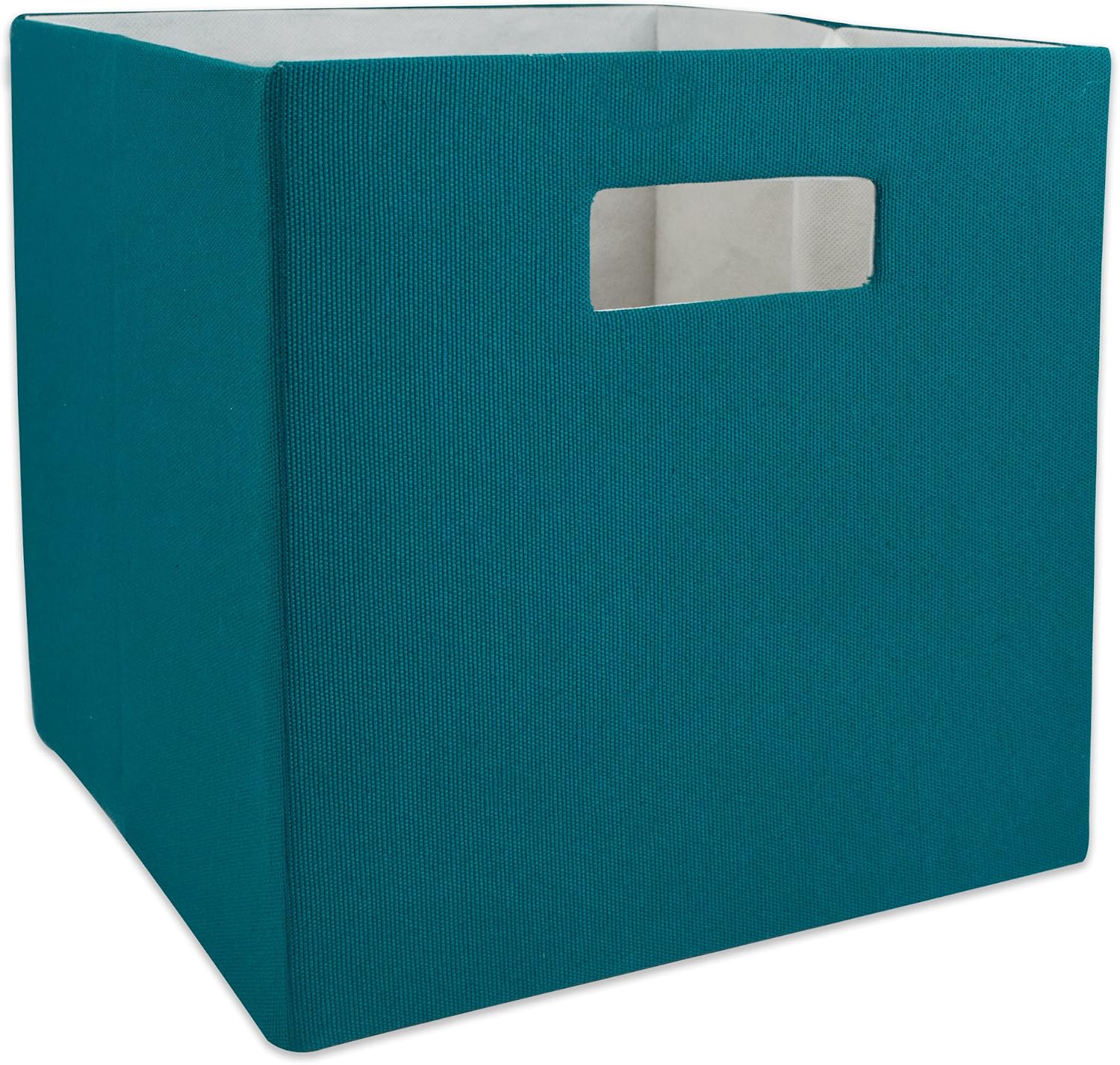 DII Fabric Storage Cube Organizer Bin 13x13x13 Foldable, Teal