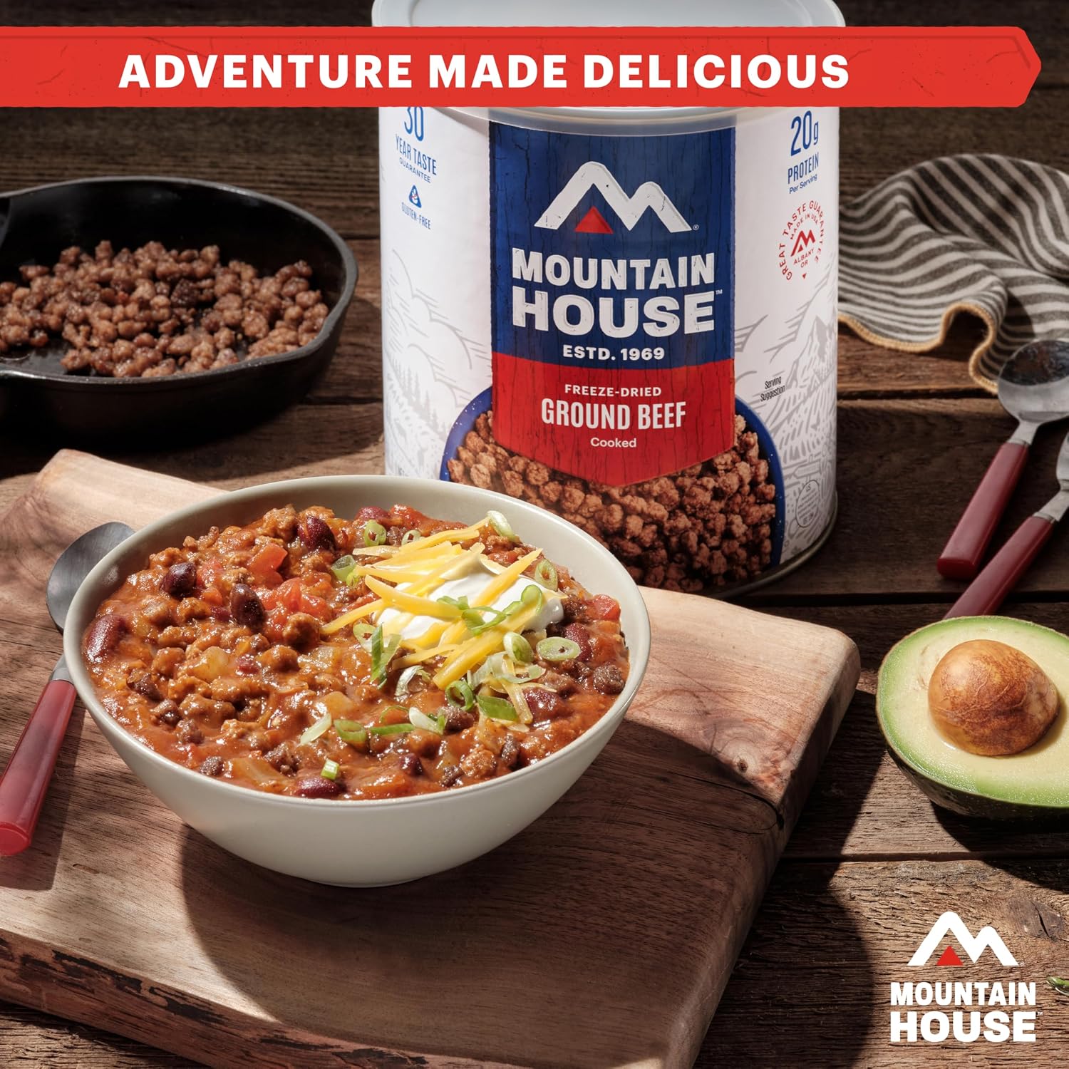 Mountain House Diced Beef | Freeze Dried Survival & Emergency Food | #10 Can | Gluten-Free, 30122