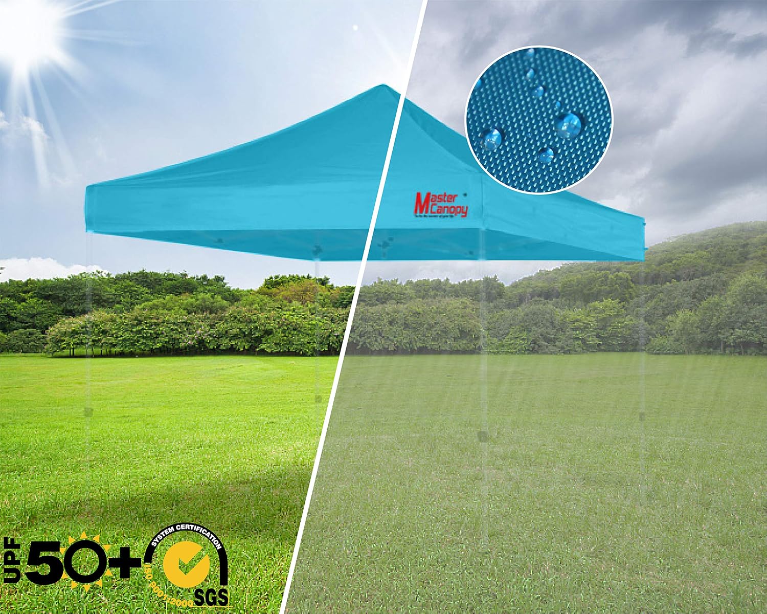 MASTERCANOPY 10x10 Replacement Pop Up Canopy Top for Kingkong Frame Gray