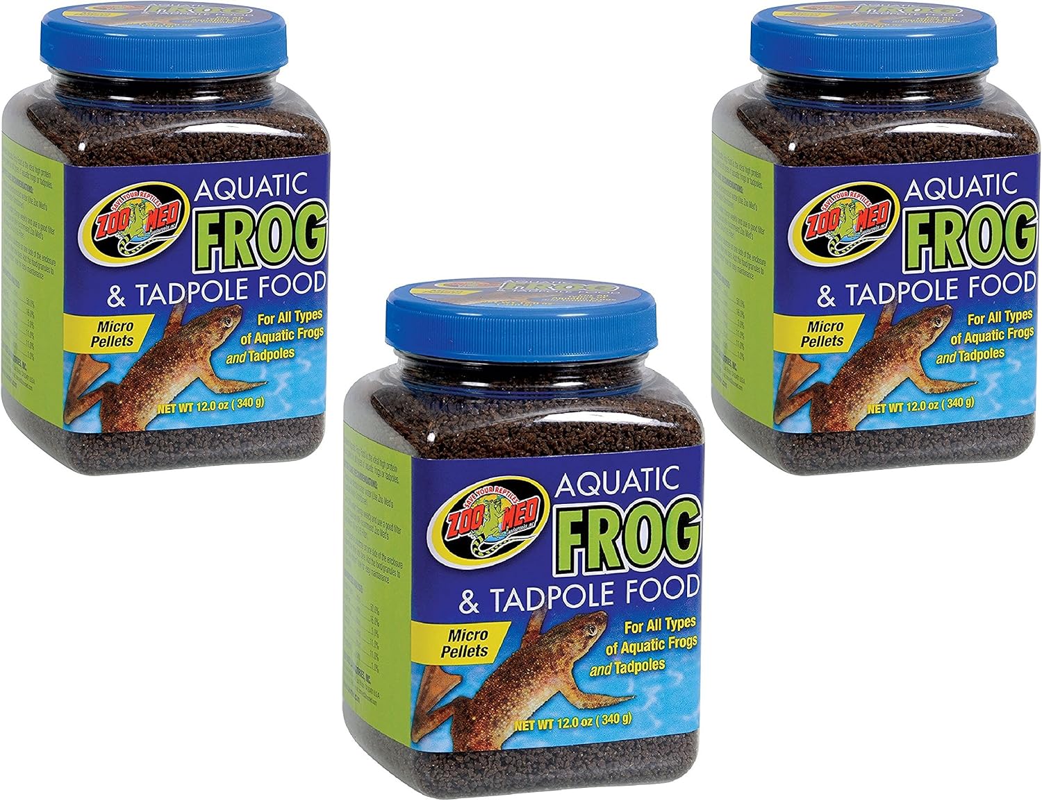 Zoo Med Aquatic Frog and Tadpole Food, 12 Ounces Each, Made in The USA (12 Ounces)