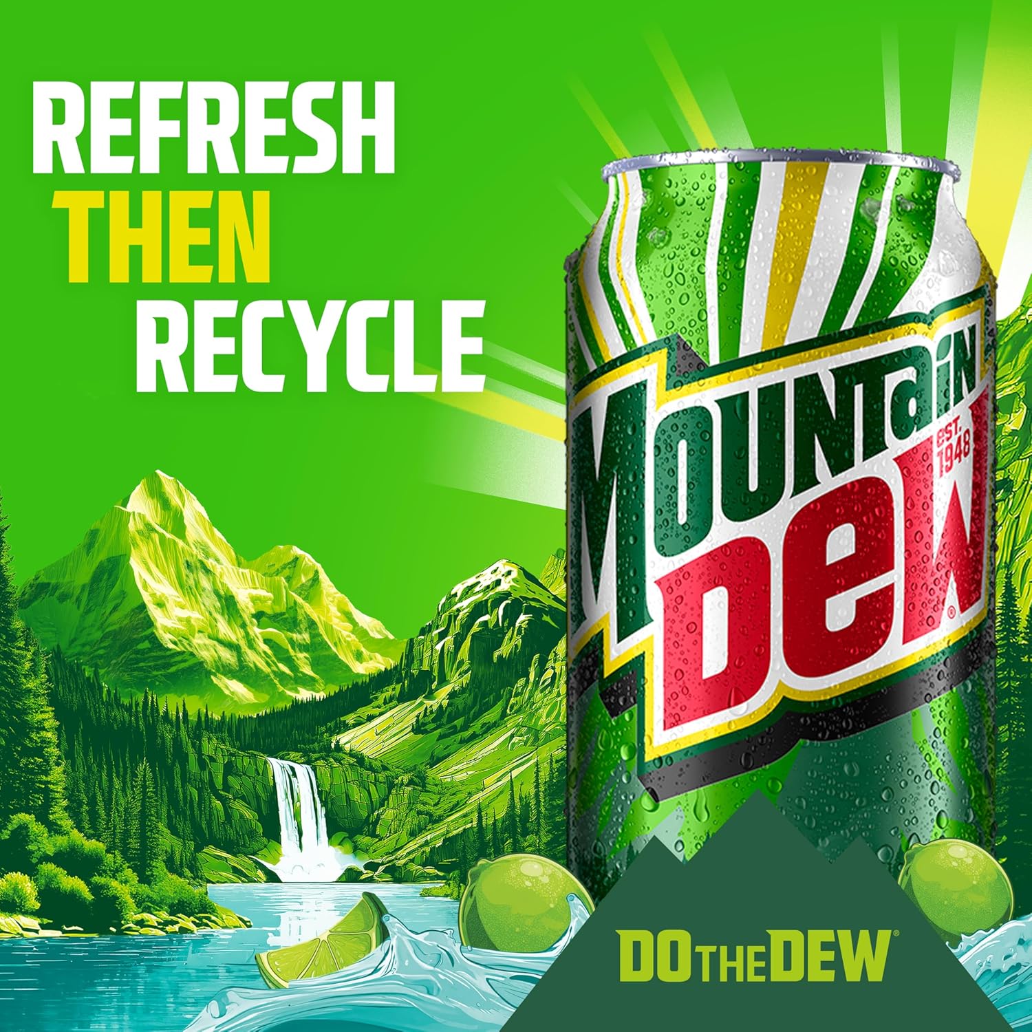 Diet Mountain Dew Soda Pop, Original, 12 fl oz Cans, (12 Pack)