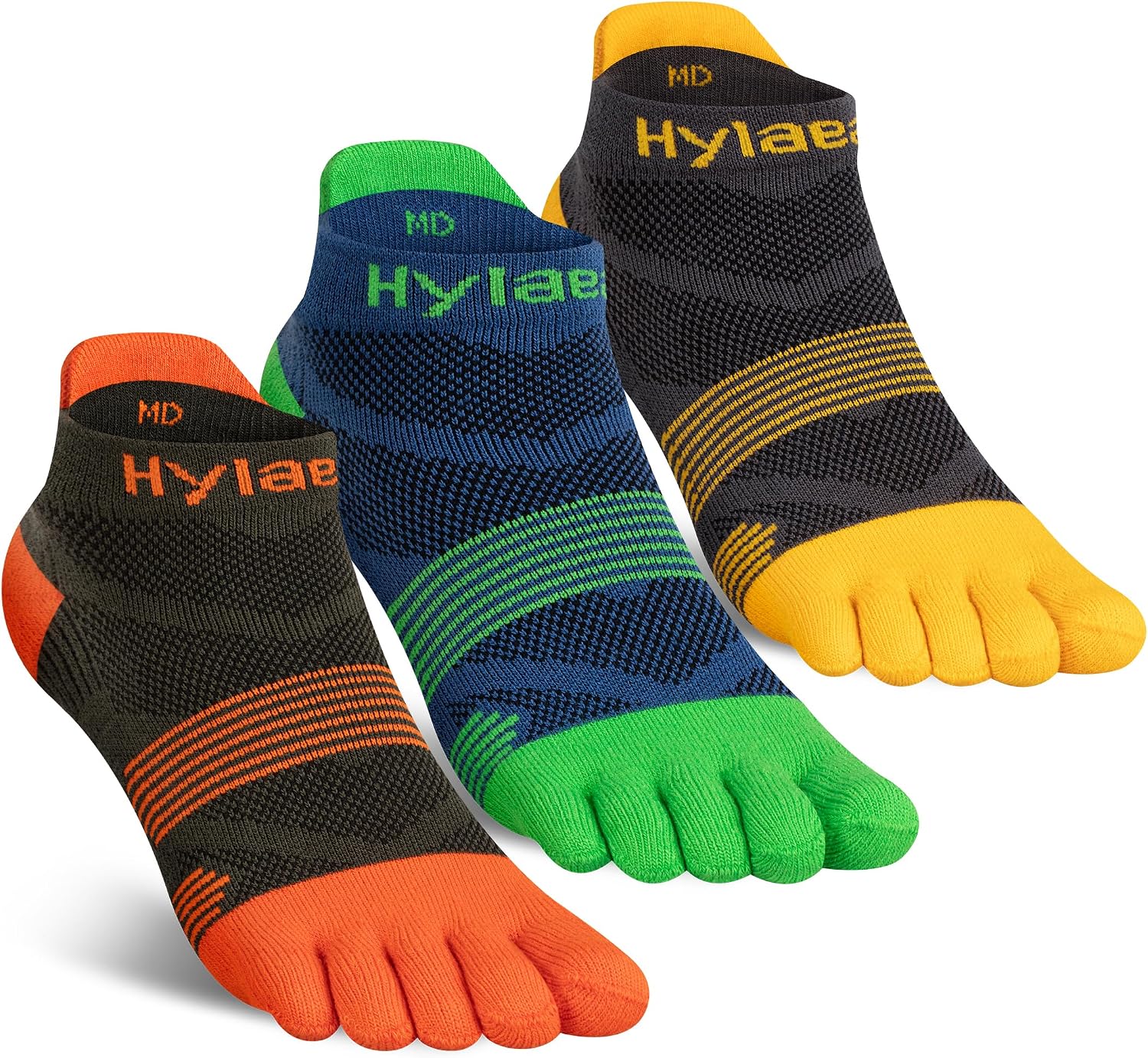 Hylaea Unisex Coolmax No Show Athletic Running Socks, Cushioned No Blisters