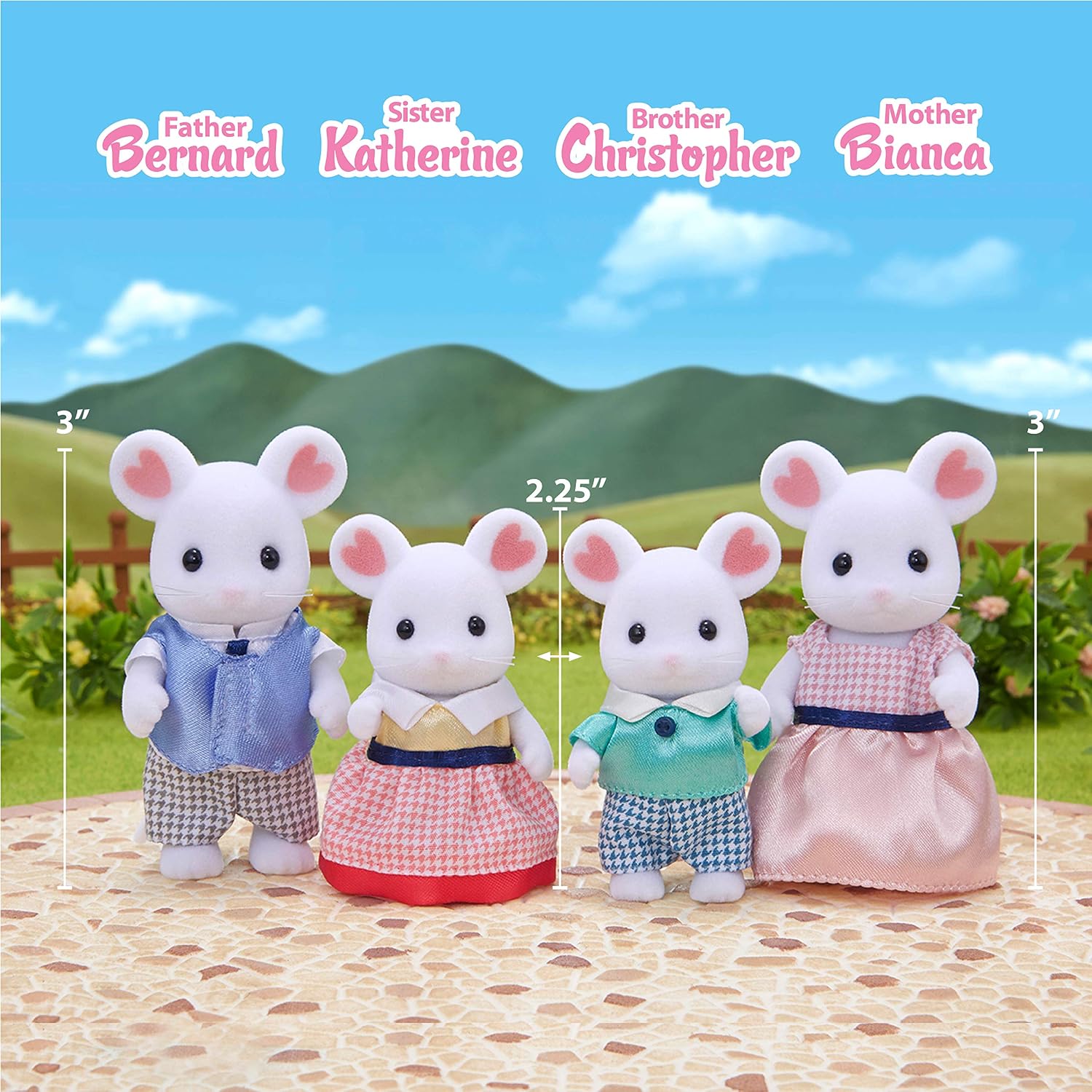 Calico Critters Pickleweeds Hedgehog Family - Set of 4 Collectible Doll Figures for Children Ages 3+