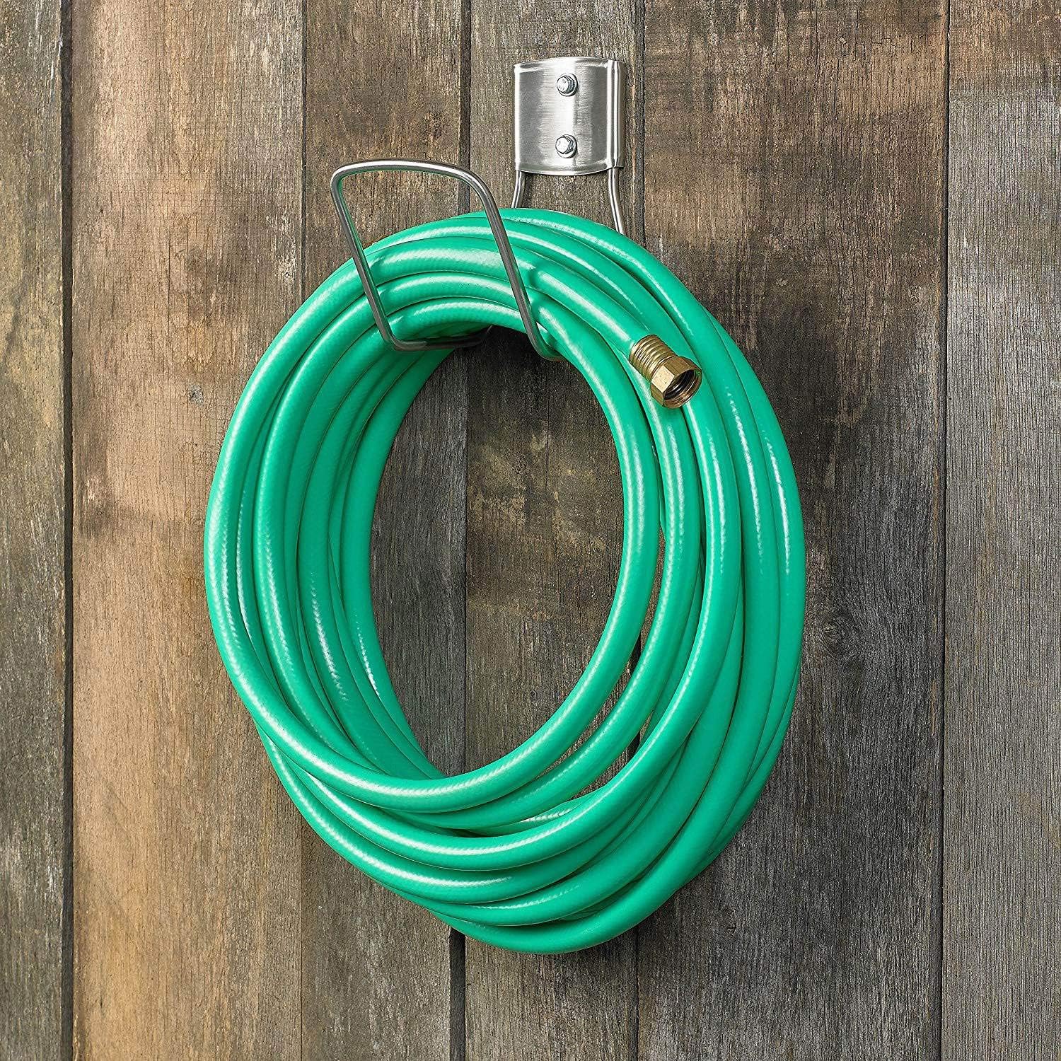 Liberty Garden 681 Hose Hanger, Holds 125-Feet of 5/8-Inch Hose - Stainless Steel