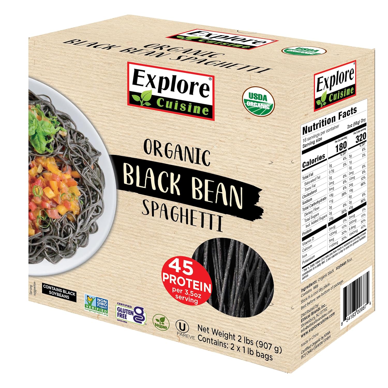 Explore Cuisine Organic Black Bean Spaghetti, 8 Oz