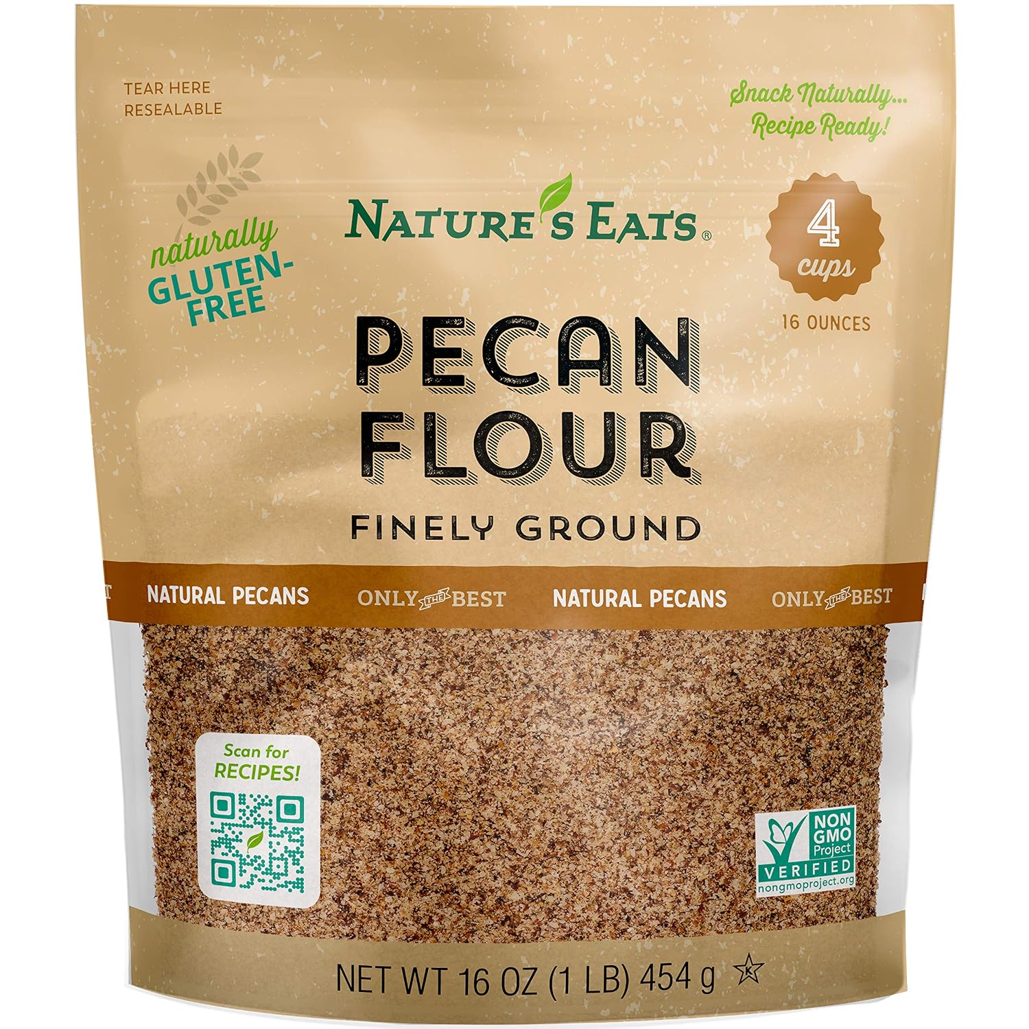 Nature's Eats Blanched Almond Flour (64 Ounce) and Pecan Flour Finely Ground (16 Ounce)