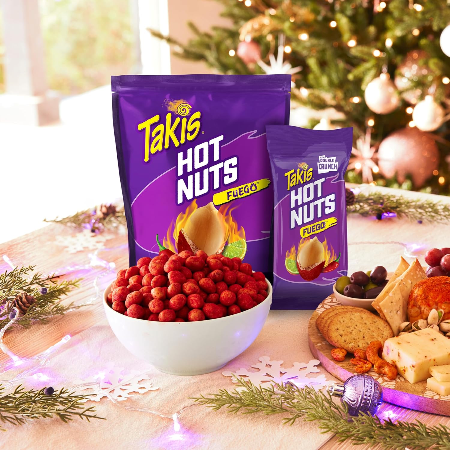 Takis Fuego Hot Nuts 12 pc / 3.2 oz Snack Size Box, Hot Chili Pepper & Lime Flavored Extreme Spicy Double-Crunch Peanuts