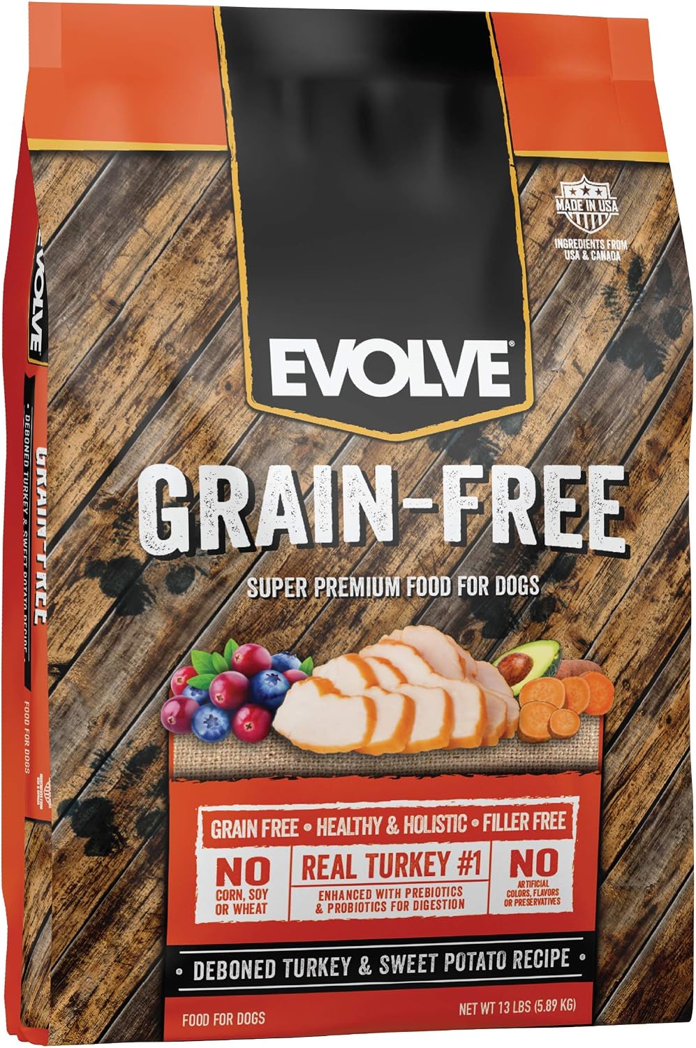 Evolve Grain Free Deboned Duck, Sweet Potato & Venison Recipe Dry Dog Food, 3.5 lb.