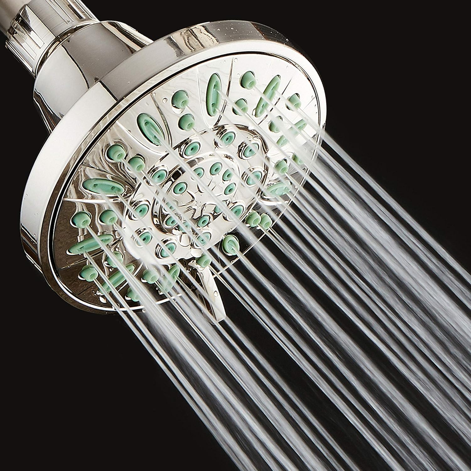 AquaDance Antimicrobial/Anti-Clog High-Pressure 6-setting Shower Head, Microban Nozzle Protection from Growth of Mold