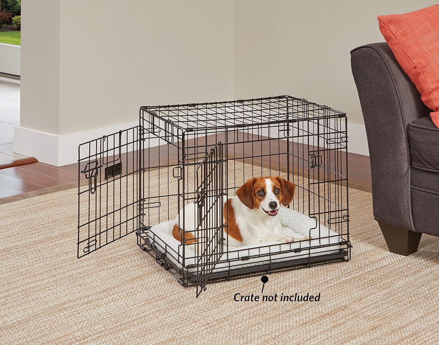 MidWest Homes for Pets QuietTime XXS Dog Bed – Cinnamon Faux Fur Bolster, Ultra-Soft and Machine Washable, Fits 18-Inch Crates and Carriers, for Small Dogs and Cats