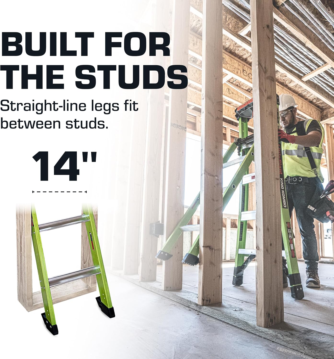 Little Giant King Kombo, 6 ft Fiberglass Multi-Position Ladder, 13906-001