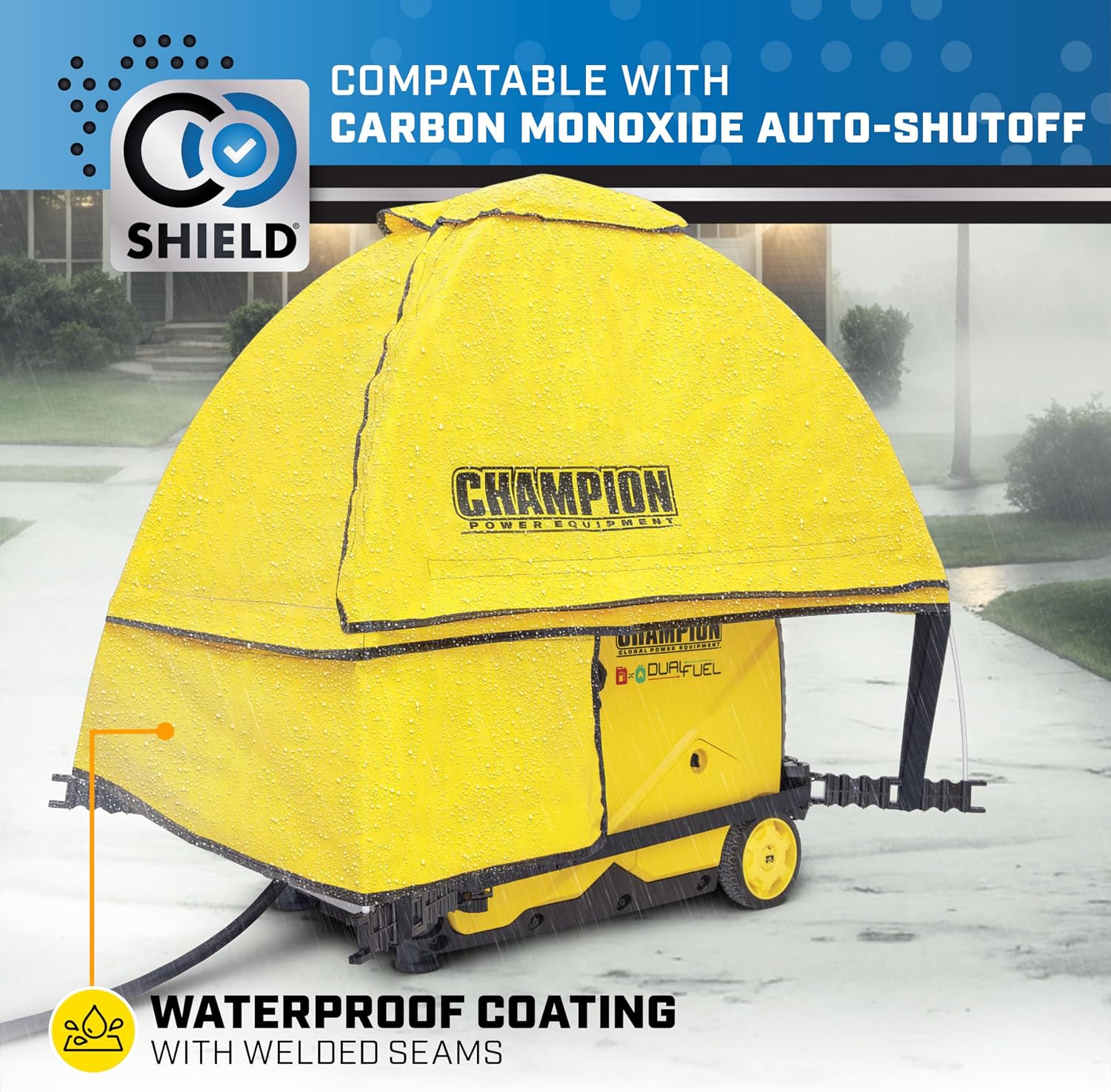 Champion Power Equipment 100376 Storm Shield Severe Weather Portable Generator Cover by GenTent for 4000 to 12,500-Starting Watt Generators
