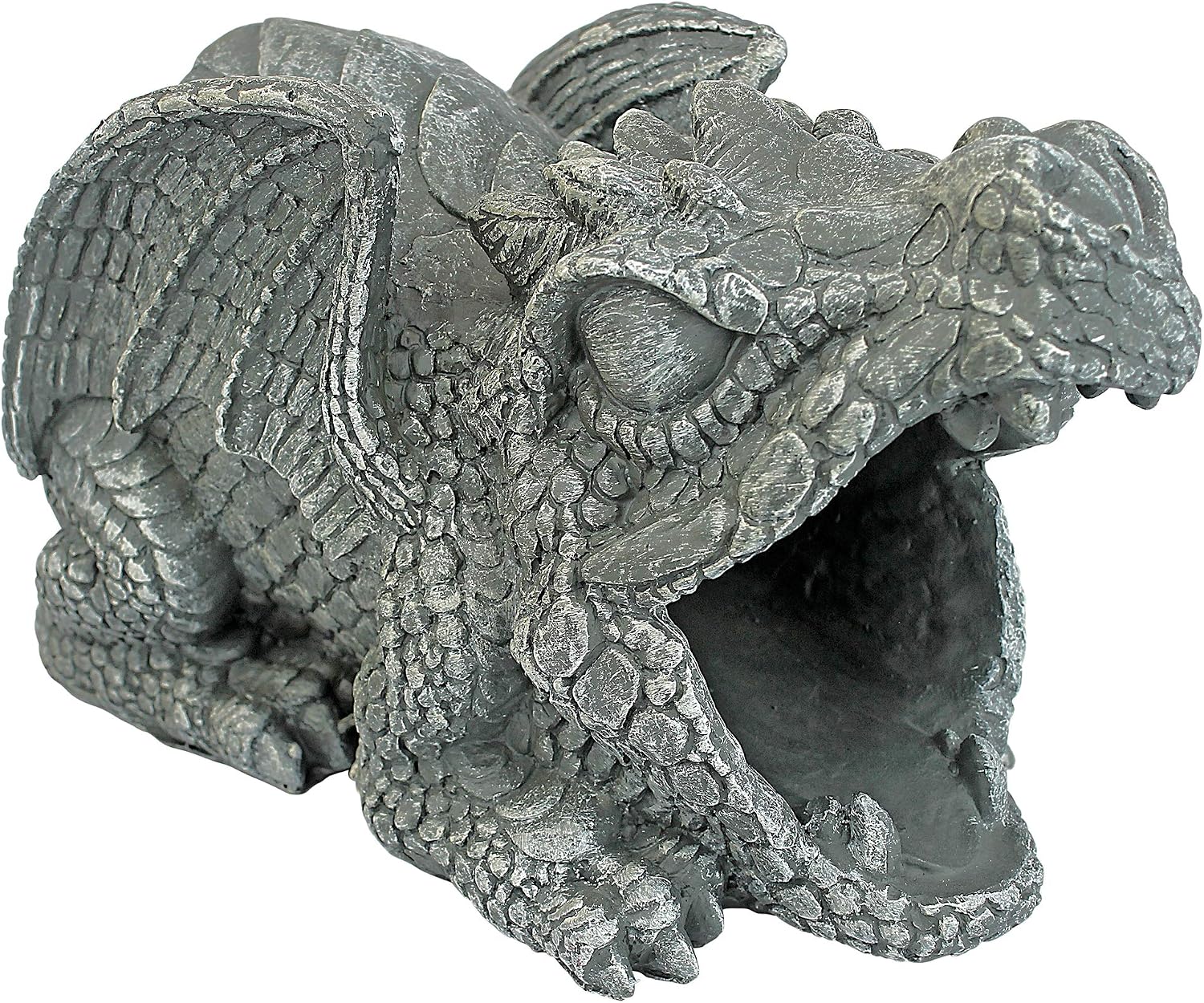 Design Toscano Roland the Gothic Gargoyle Gutter Guardian Rain Downspout Extension Outdoor Statue, 10 Inch Long, Cast Stone Resin, Grey Stone Finish