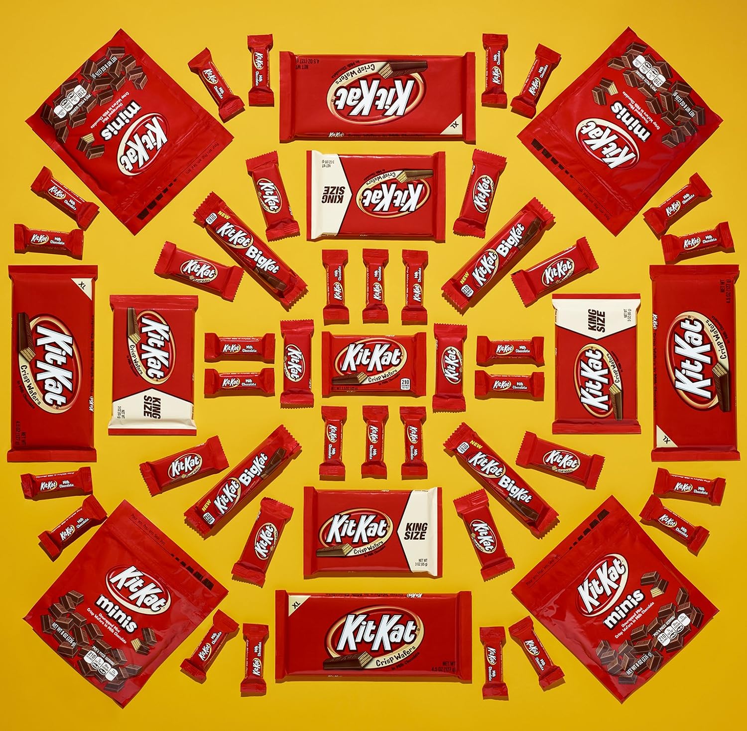 KIT KAT Milk Chocolate Wafer Candy Bars, 1.5 oz, 36 ct | Crisp Wafers Covered in Milk Chocolate, Kosher, Individually Wrapped Chocolate Candy for Lunch Boxes and Sharing, 36 ct