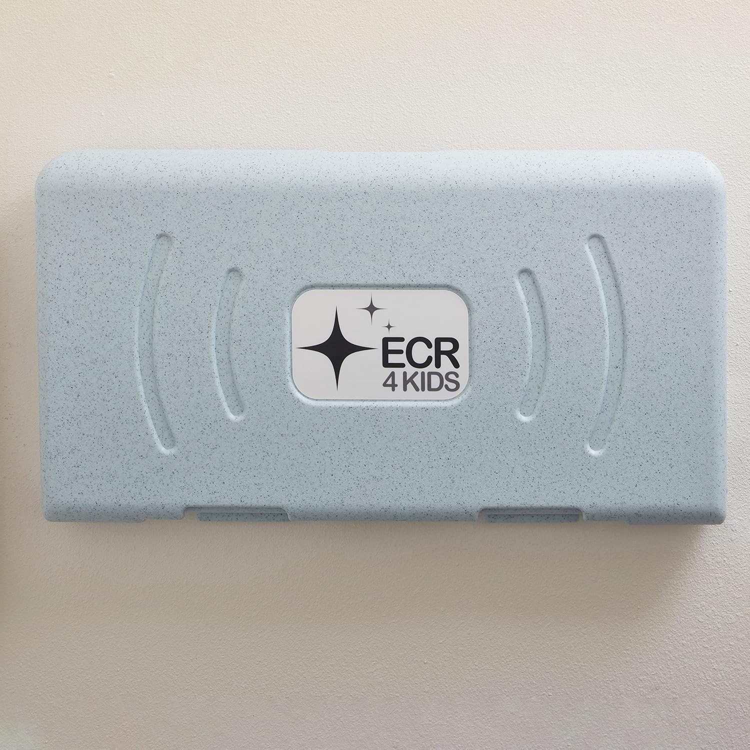 ECR4Kids Horizontal Wall-Mounted Baby Changing Station, Grey Speckled