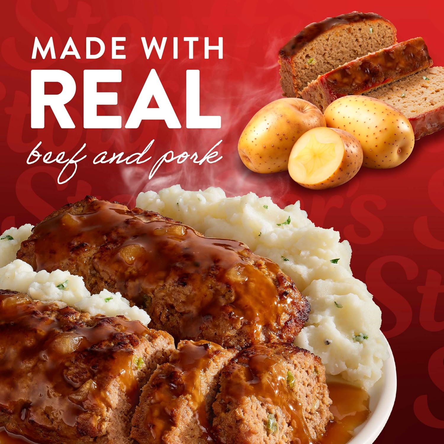 Stouffer's Classic Meatloaf, Single Serve Frozen Meal, 16 Oz | Made with beef and pork topped with homestyle beef gravy and mashed potatoes