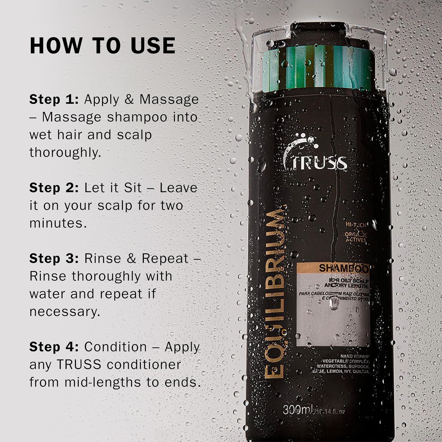 TRUSS Therapy Anti Dandruff Shampoo, Menthol Sulfate Free