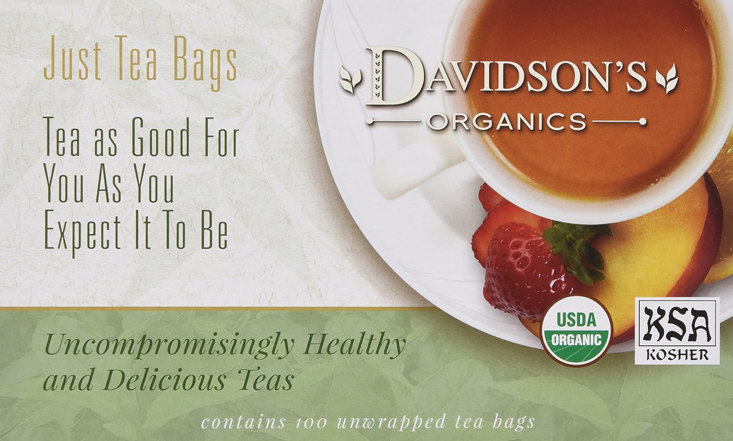 Davidson's Organics, Yerba Mate, 100-count Unwrapped Tea Bags