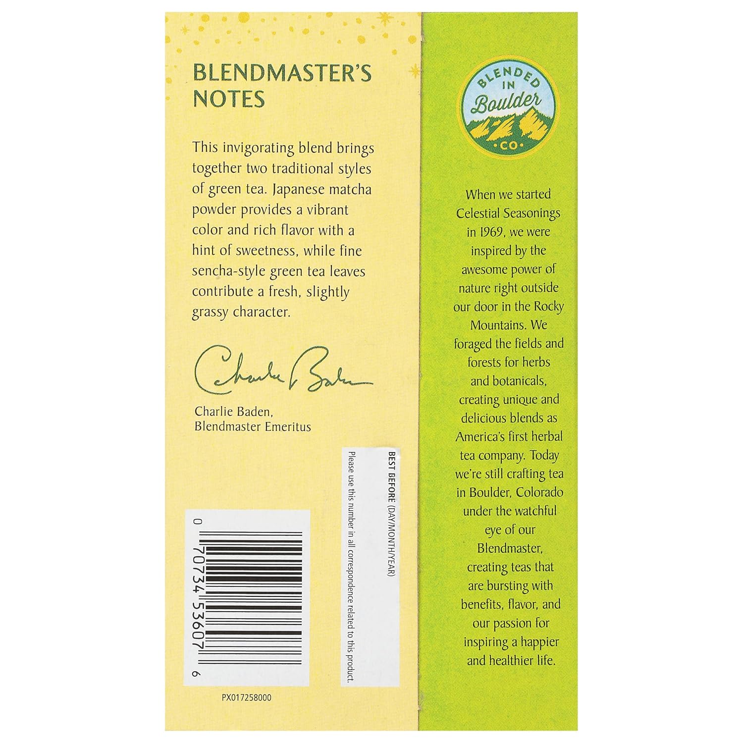 Celestial Seasonings Authentic Green Tea 40 Count