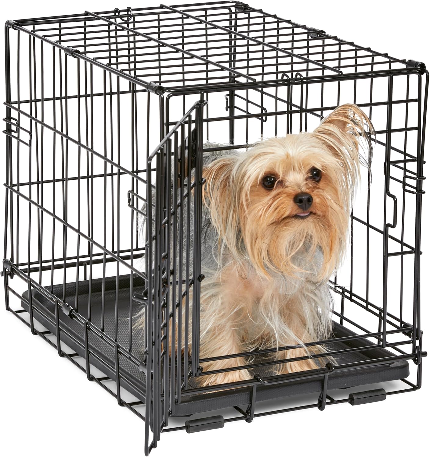 MidWest Homes for Pets 48-Inch iCrate for Extra-Large Breeds, 90-110 lbs, Single Door Folding Dog Crate with Divider Panel, Leak-Proof Tray & Secure Latches, Portable, Durable & Easy to Assemble