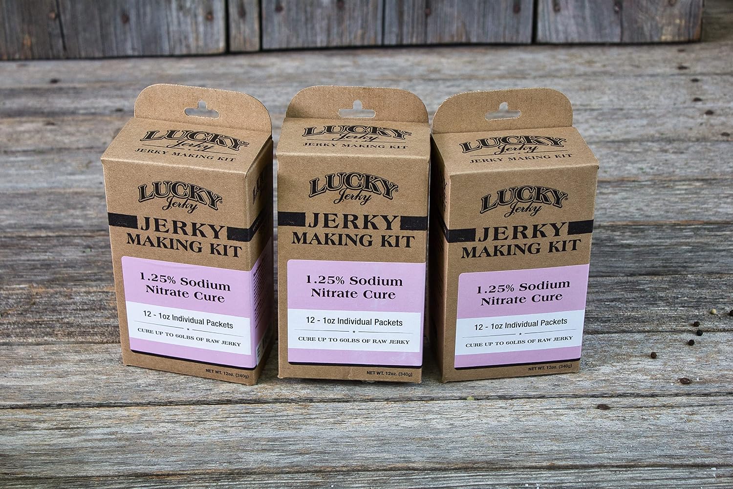 Lucky Jerky Ultimate Savory DIY Beef Jerky Seasoning and Cure Kit, 12 Oz | Make Your Own with Original, BBQ, Teriyaki, and Sweet & Spicy, Seasons 5 lbs per Flavor, 20 lbs Total