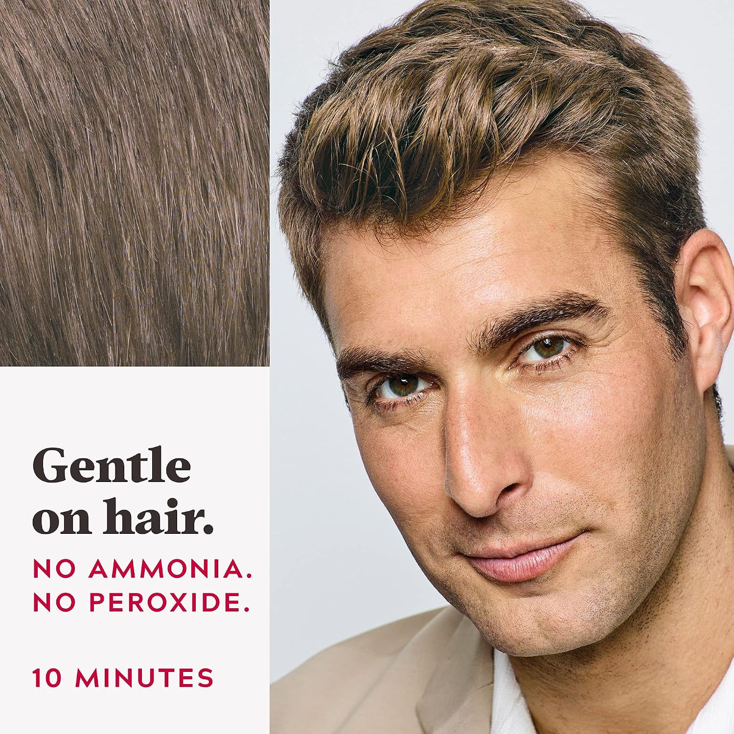 JUST FOR MEN Easy Comb-In Color, No-Mix, Light Brown A-25 (1 Pack) | Easy Comb-In Color light brown patented no-mix formula instantly combs away gray. Targeted gray coverage. Easy application.
