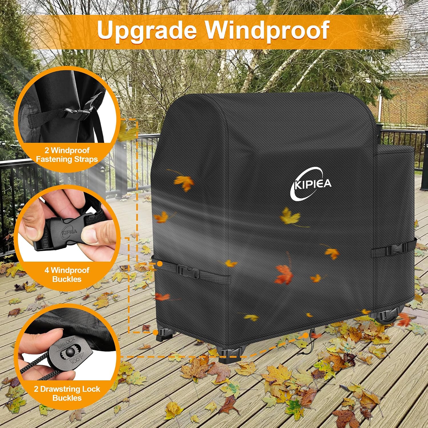 600D Vertical Smoker Cover for Pit Boss 3/4 / 5/7 Series, Waterproof Pellet Grill Cover, 73550, UV Resistant, No Tear, No Fading