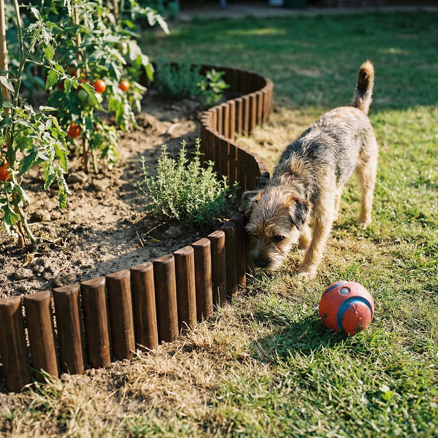 WORTH Wooden Edging for Landscaping, Flexible Garden Lawn Border 8" x 42"