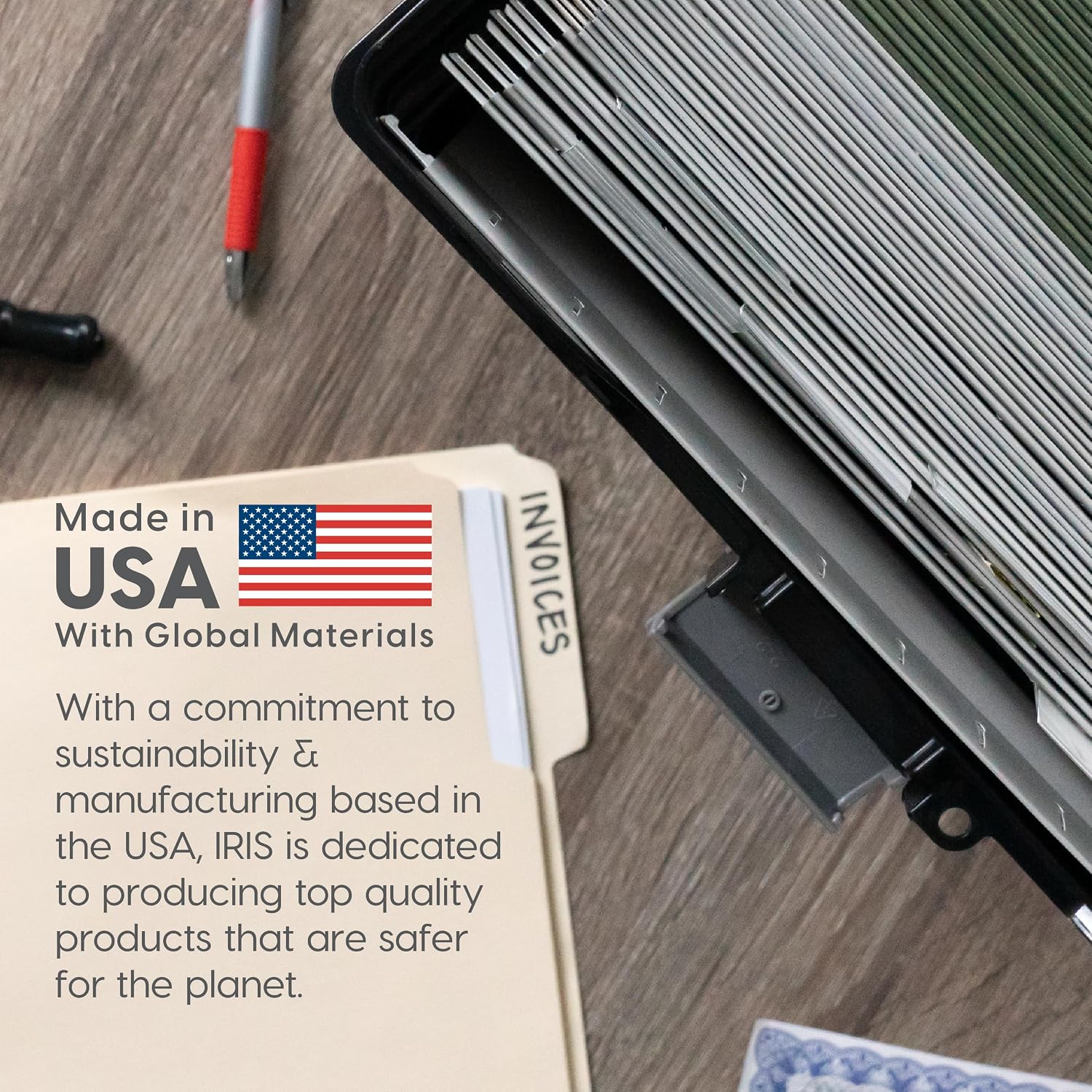 IRIS USA 4-Pack File Box Organizer with Wing Lid Letter/Legal 18 Qt, Clear | Organize letter and legal files, documents and paperwork with a wing lid for quick access and secure storage