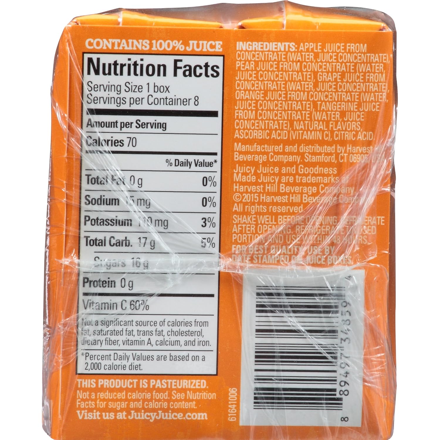 Juicy Juice Apple, 4.23 Ounce Boxes, 8 Count (Pack of 5)