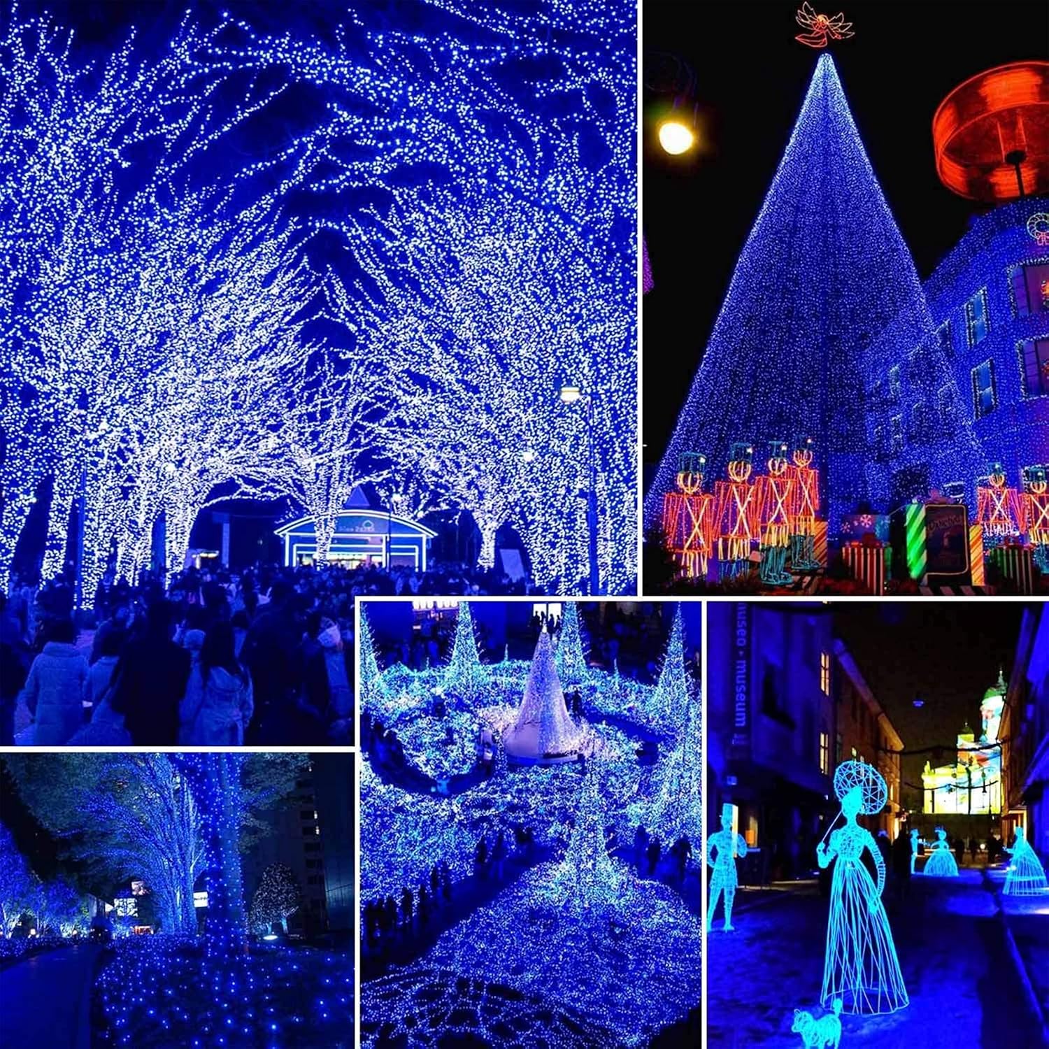 Solar String Lights Outdoor 2 Pack 170FT 480 LED Christmas Light Warm White