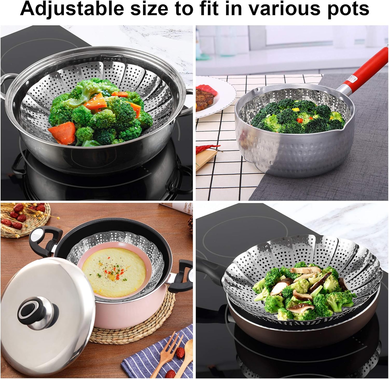 Steamer Basket Stainless Steel Instant Pot Accessories for Food and Vegetable