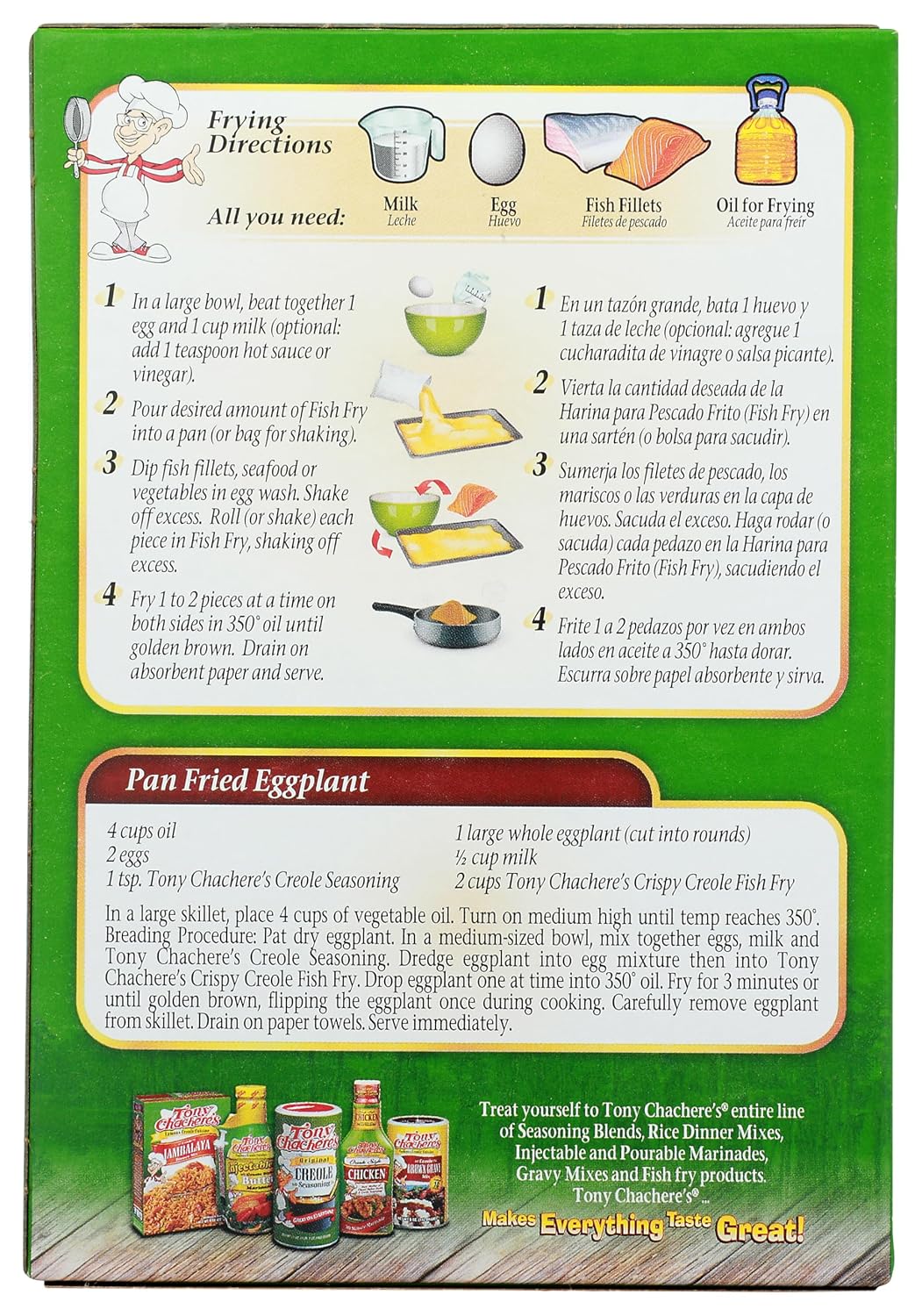 Tony Chachere's Crispy Fish Fry Mix 10 Oz.