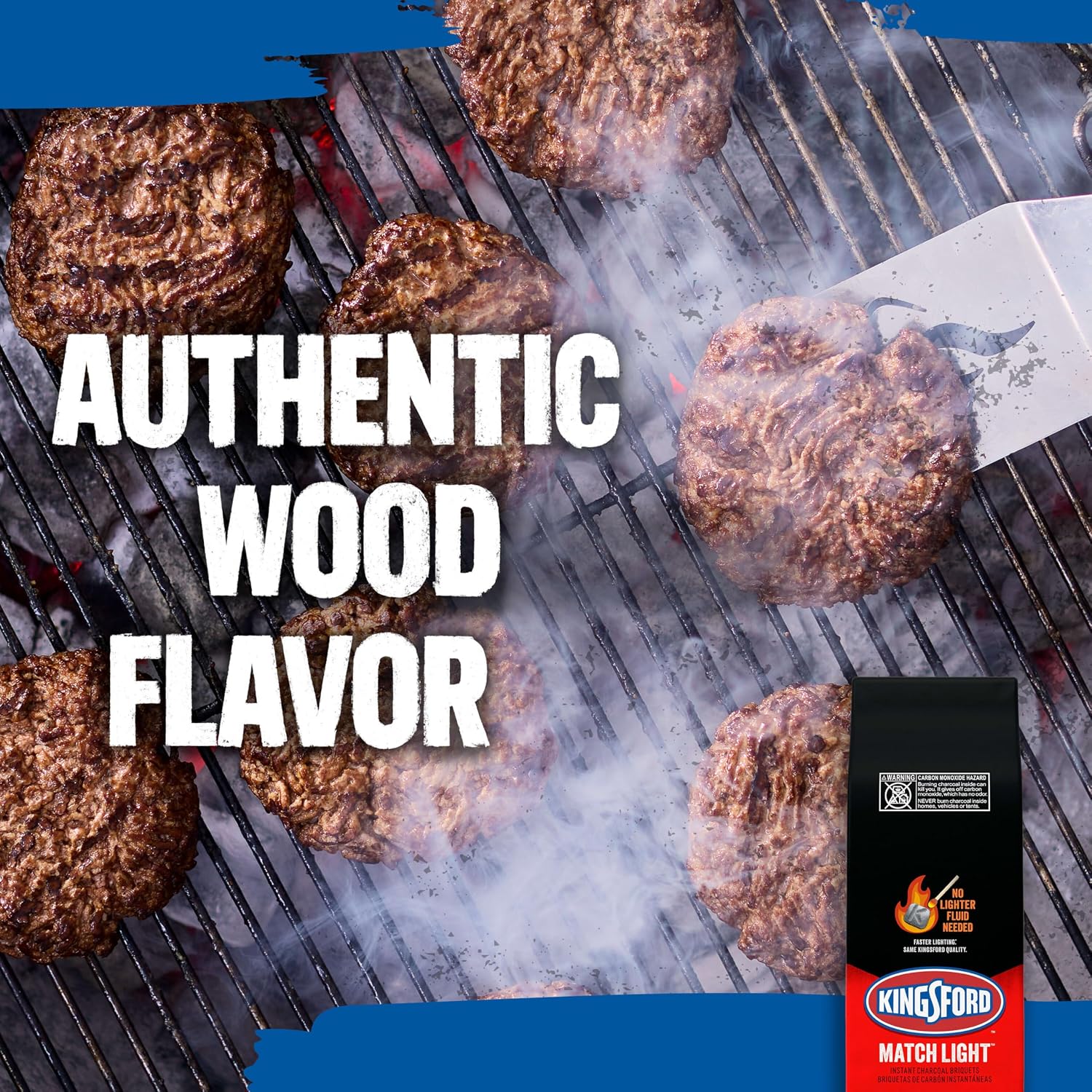 Kingsford Match Light Instant Charcoal Briquettes, BBQ Charcoal for Grilling, Ready in 10 Minutes, No Lighter Fluid or Starter Needed, 12 lbs
