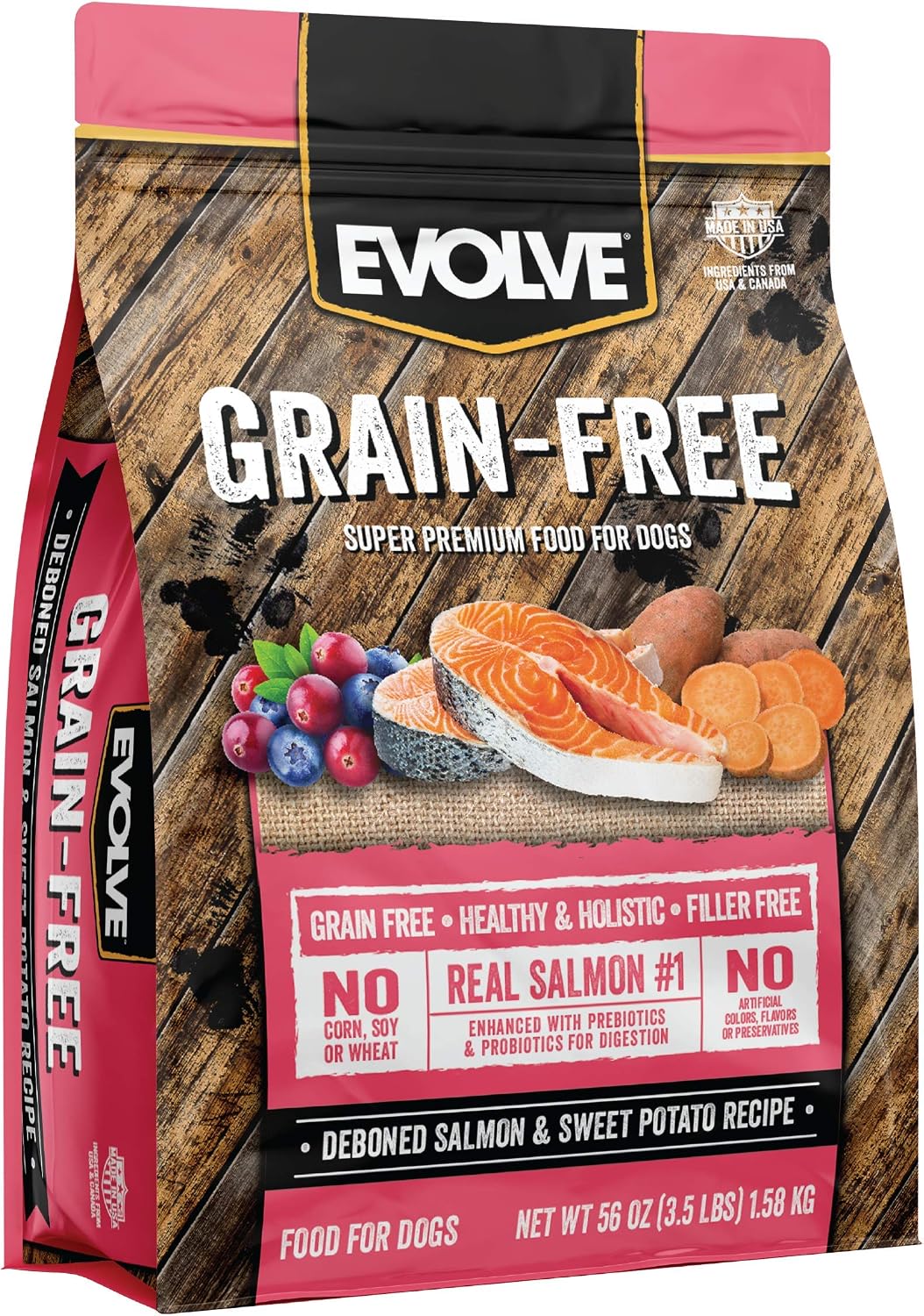 Evolve Grain Free Deboned Duck, Sweet Potato & Venison Recipe Dry Dog Food, 3.5 lb.
