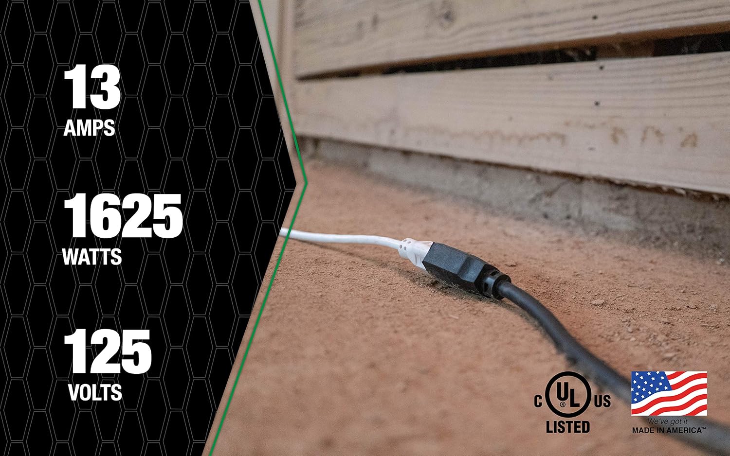 Southwire AGRIPRO 12/3 Heavy Duty Extension Cord, 25ft, Farm/Workshop Cord, SJTOW, Black, 67729001