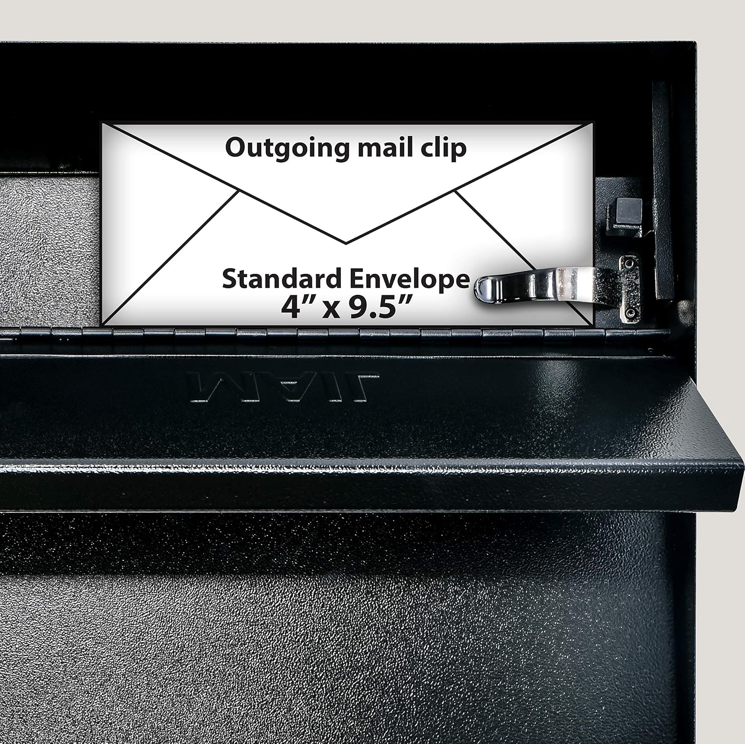Mail Boss 7162 Metro, Black High Capacity Wall Mounted Locking Security Mailbox, Medium | Anti-pry locking door