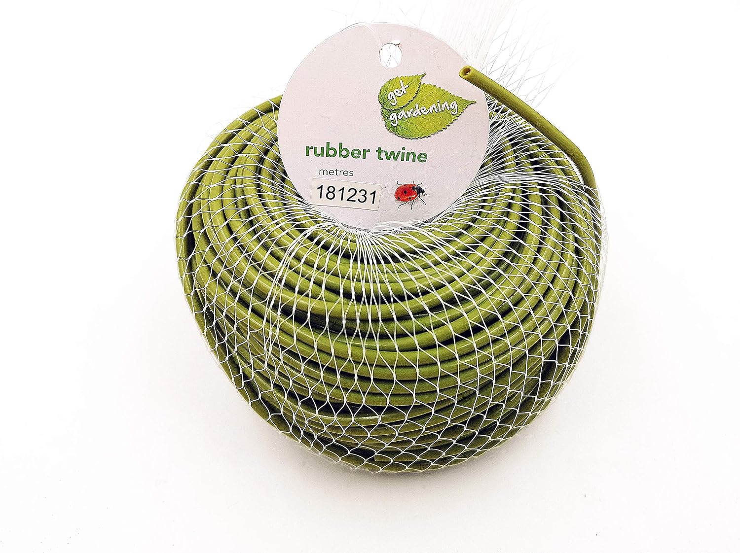 TIPU Soft Rubber Garden Rope Twine, Soft Hollow Stretchy Plant Support and Garden Twine, Green, 262 FT