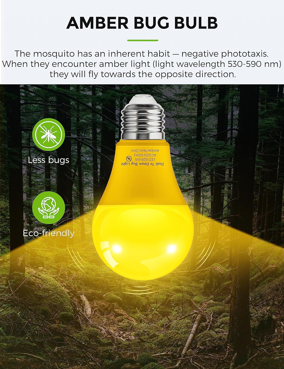 LOHAS Dusk to Dawn Sensor Light Bulbs, 40W Equivalent LED Outdoor Lighting