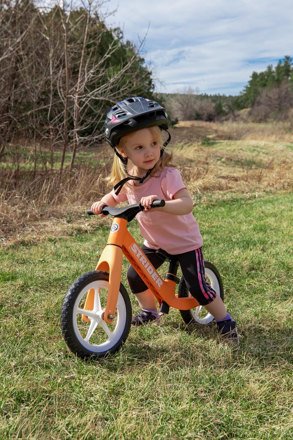 Strider 12 Comp, No Pedal Balance Bike for Kids Ages 1–3 Years | No-Pedal Composite Bike, Adjustable Seat, Lightweight Frame, Easy Assembly, Durable All-Weather Plastic, Never Flat Tires