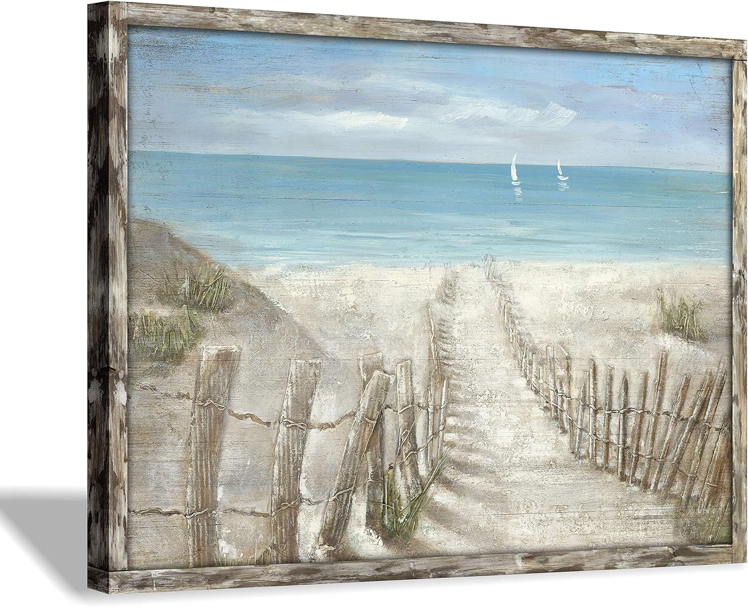 Hardy Gallery Ocean Wave Canvas Wall Art Coastal Decor 16x11 Inch