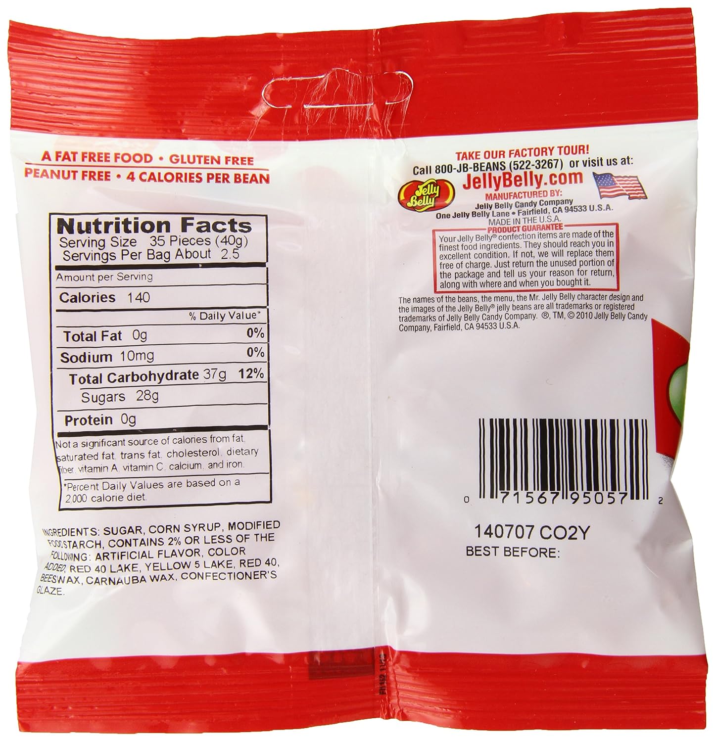Jelly Belly Gift Bag, Licorice 7.5 oz