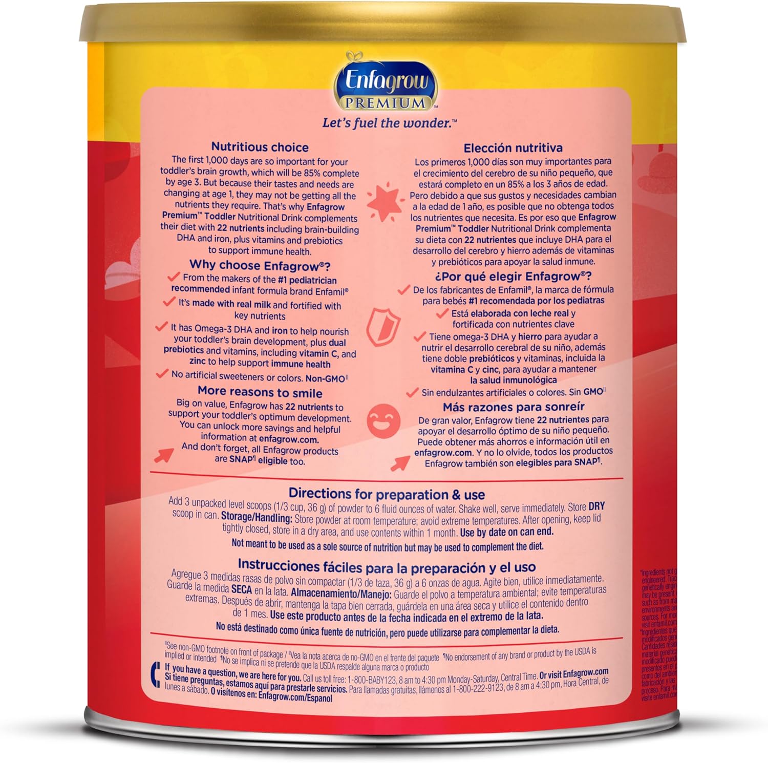 Enfagrow Premium Toddler Milk Nutritional Drink, Enfagrow Toddler Drink, Try Our Brain-Supporting Trio, 32oz Can