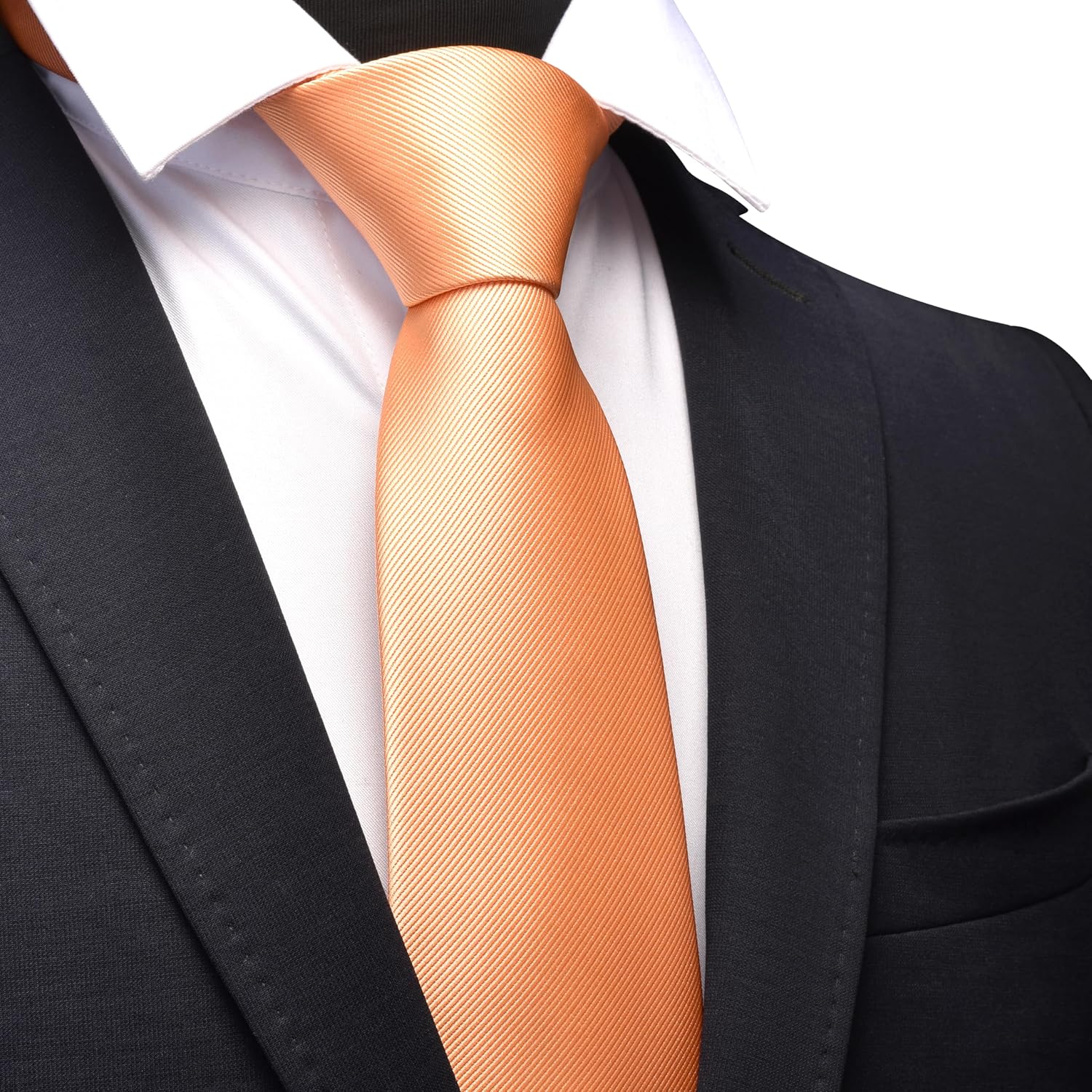 GUSLESON Classic New 3.15"（8cm） Men's Solid Color Necktie Wedding Business Tie + Gift Box