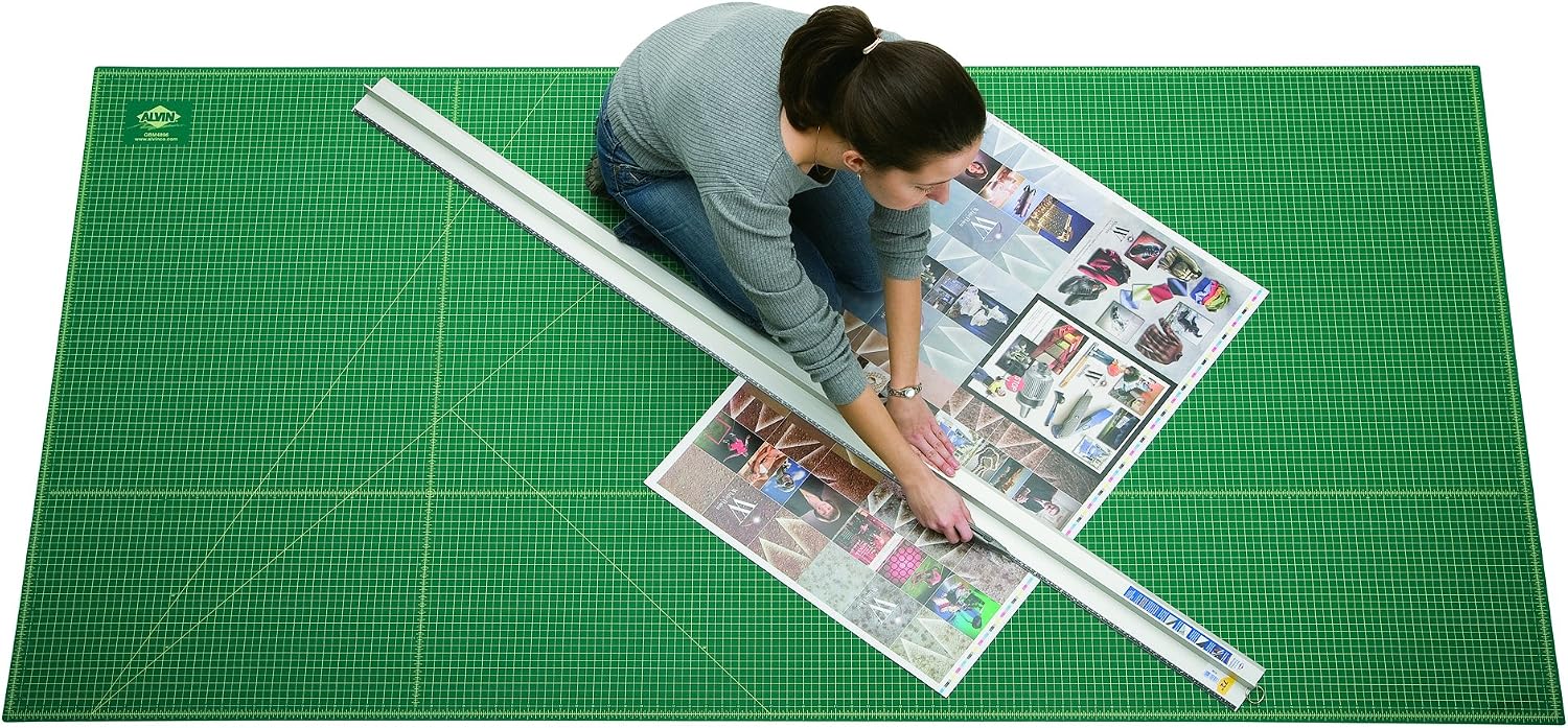 ALVIN GBM Self-Healing Cutting Mat 24 x 36 inch | Double-Sided Green/Black | 5-Layer Gridded Surface for Arts, Crafts and Sewing - Model GBM2436