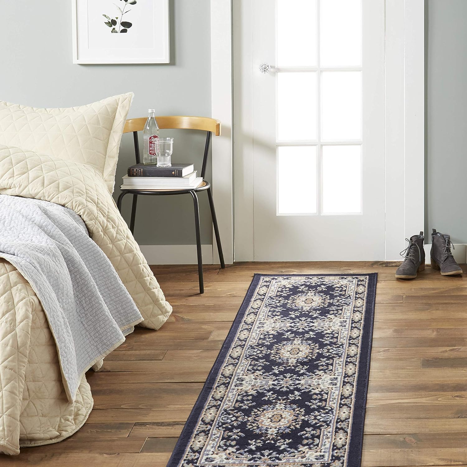 Home Dynamix Premium Sakarya Traditional Medallion Border Area Rug, Ivory/Brown, 7'9"x10'8" Rectangle
